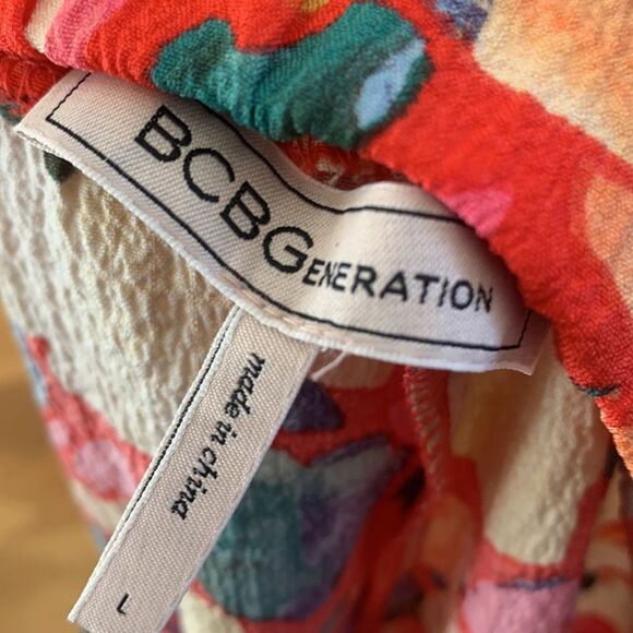 BCBGeneration Women's High Waisted Tie Front Pant with Pockets size large nwt - Picture 5 of 6